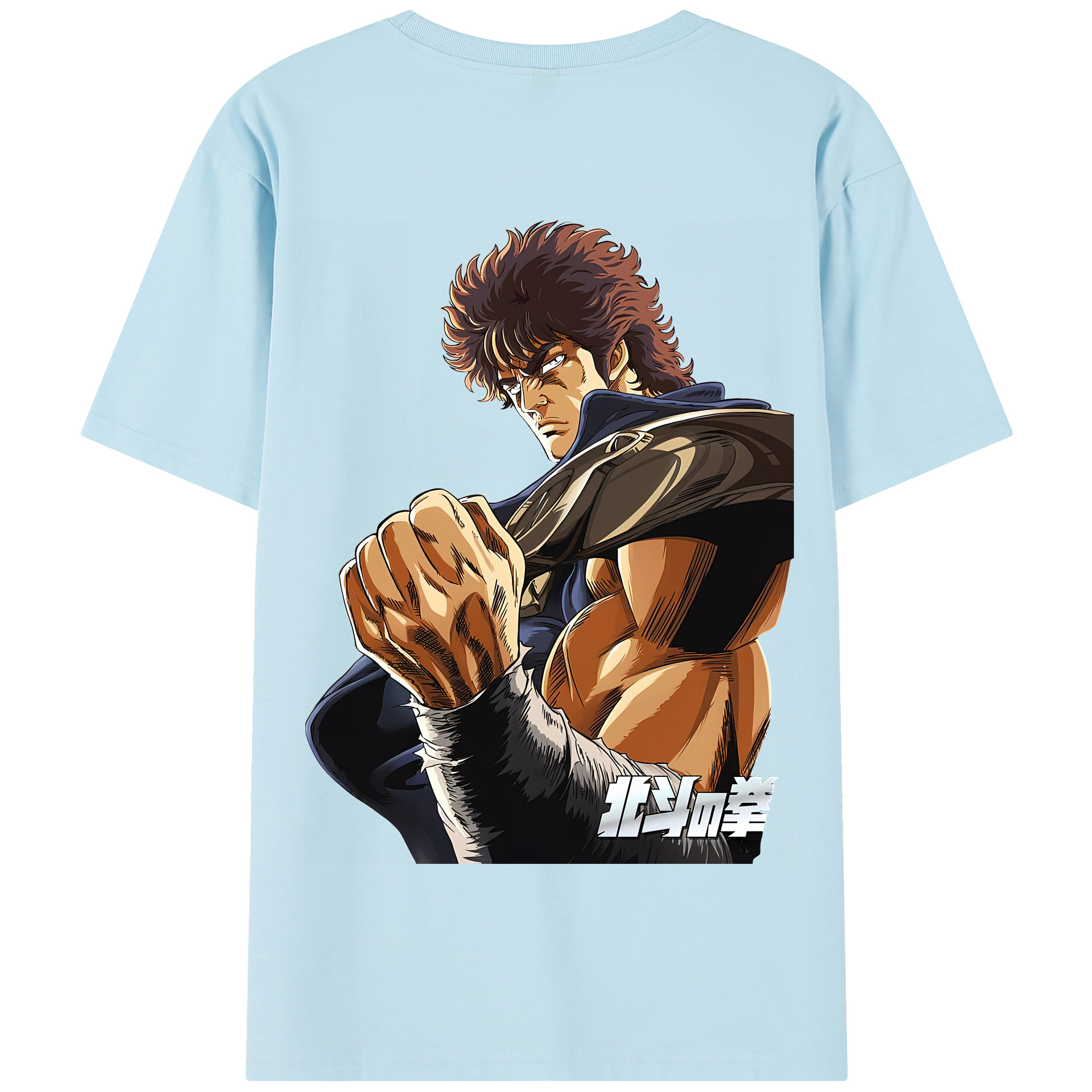 北斗の拳 Fist of the North Star 綿100％半袖Tシャツ（背面プリント）